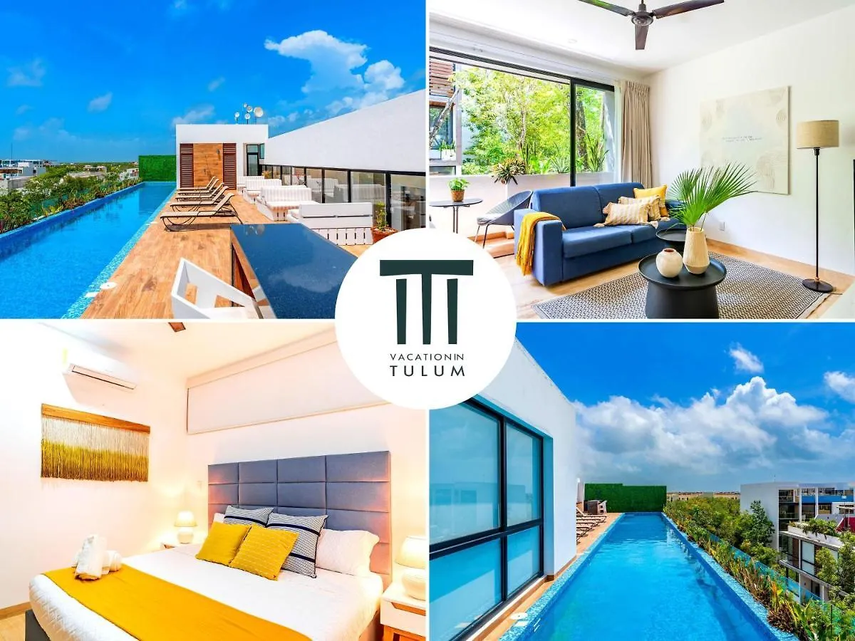 Apartment Ferienwohnung Paradise In Tulum With Rooftop Pool And Top Sunsets, Amira Central